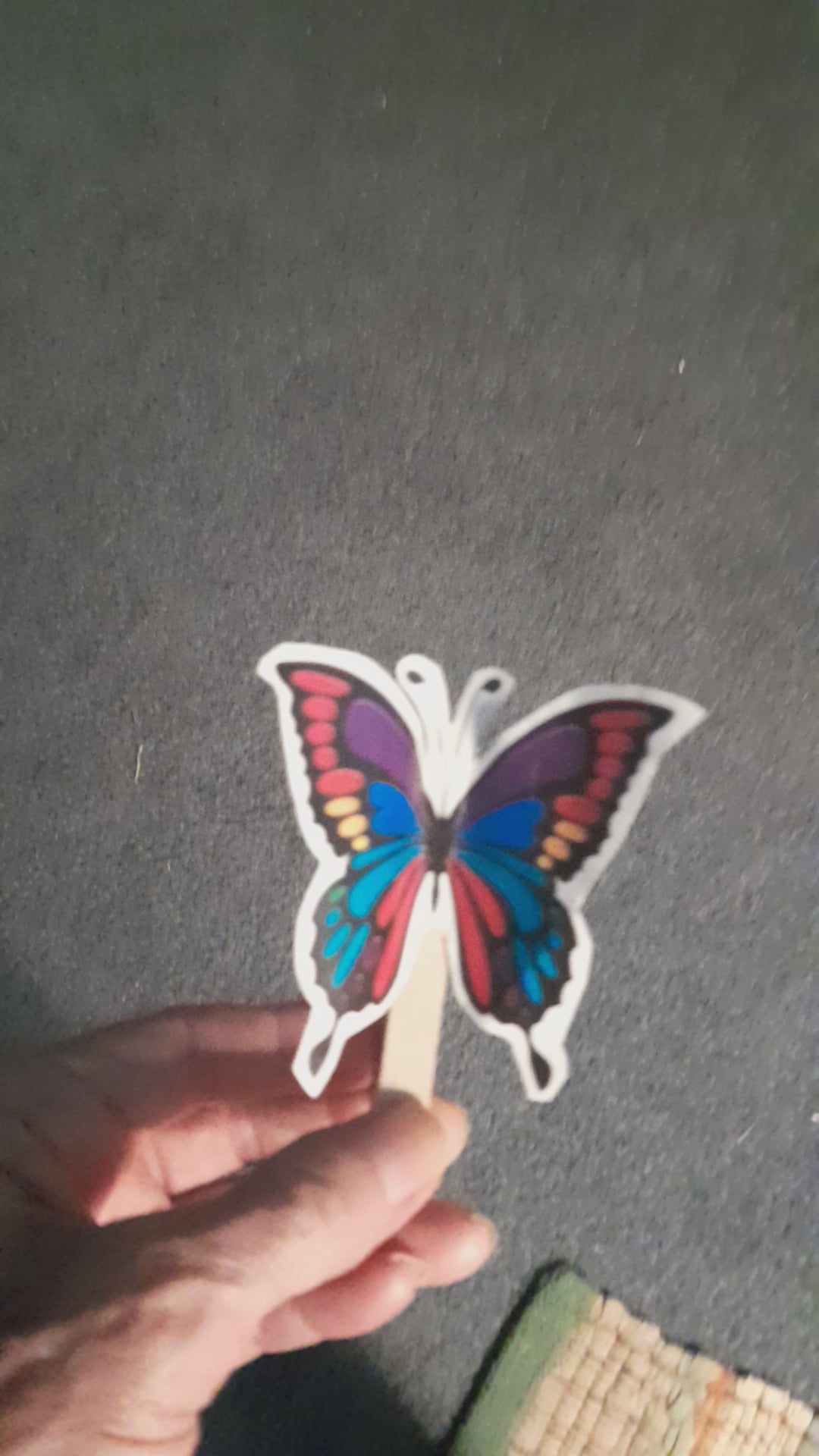 Hand Made Butterfly flaps its wings